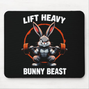 Fitness Bunny Gym Titans Lift Heavy Bunny Beast Fu Mouse Pad