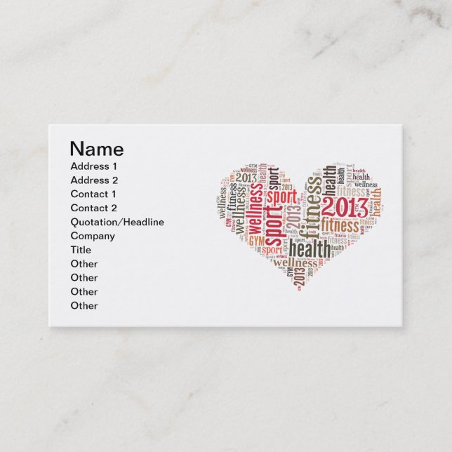Fitness Business Card (Front)