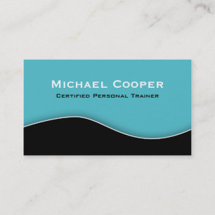 Fitness Business Card Professional Blue Black