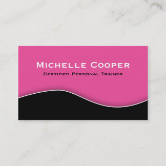 Fitness Business Card Professional Pink black