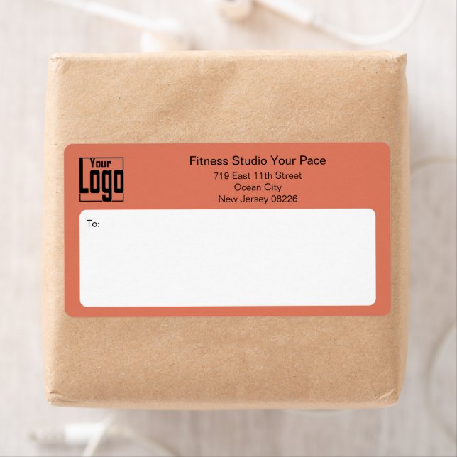 Fitness Business Logo Orange Black Shipping (En situation)