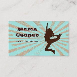 Fitness Carte de visite Danse Bleu Brown