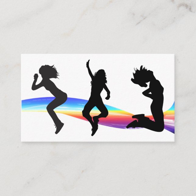 Fitness Carte de visite Rainbow Wave Dance (Devant)
