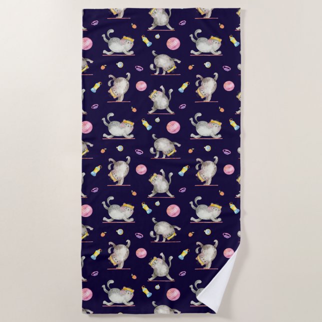 fitness cat beach towel (Front)