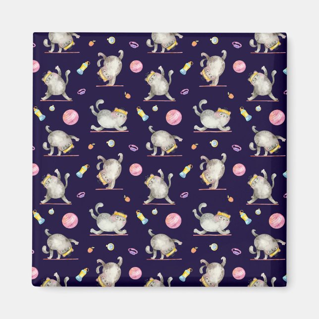 Fitness Cat Magnet (Front)