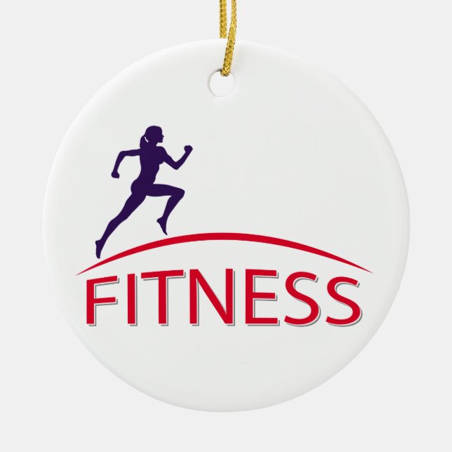 Fitness Ceramic Ornament (Front)