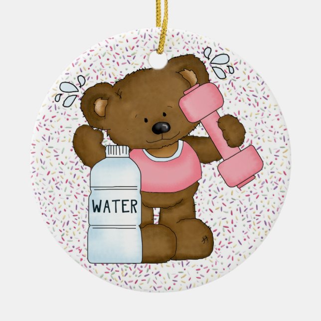 Fitness! Ceramic Ornament (Front)