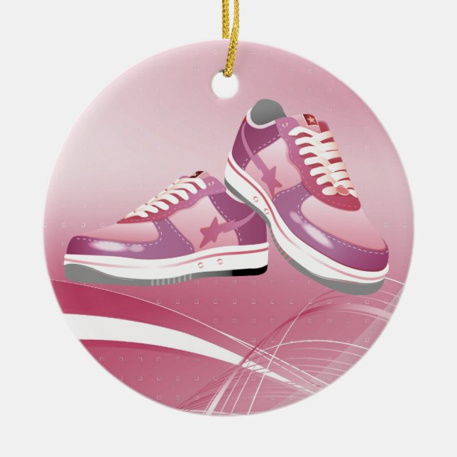 Fitness! Ceramic Ornament (Front)