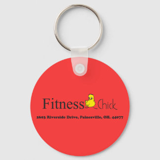 Fitness Chick Circle Key Chain