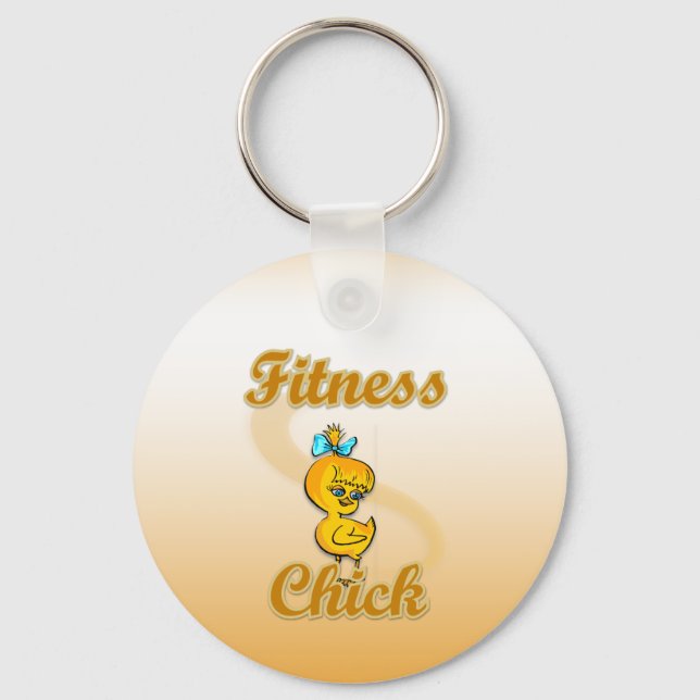 Fitness Chick Keychain (Front)
