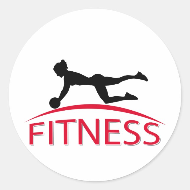 Fitness Classic Round Sticker (Front)