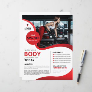 Fitness club flyer template