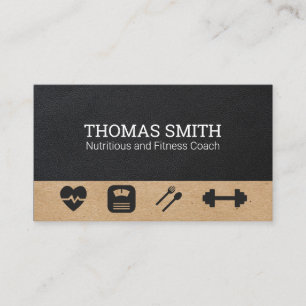 Fitness Coach   Nutritionist Health Business Card