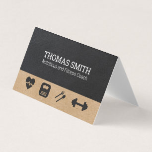 Fitness Coach   Nutritionist Health Business Card