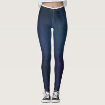 Fitness Compression Leggings - Blue Night Sky