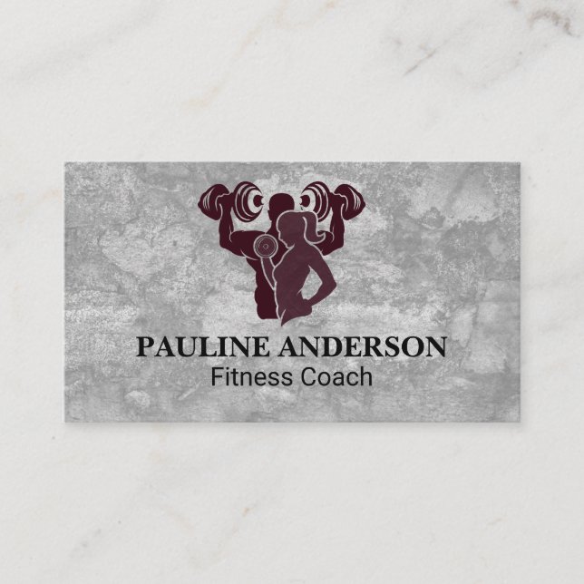 Fitness | Couple Working Out Appointment Card (Front)