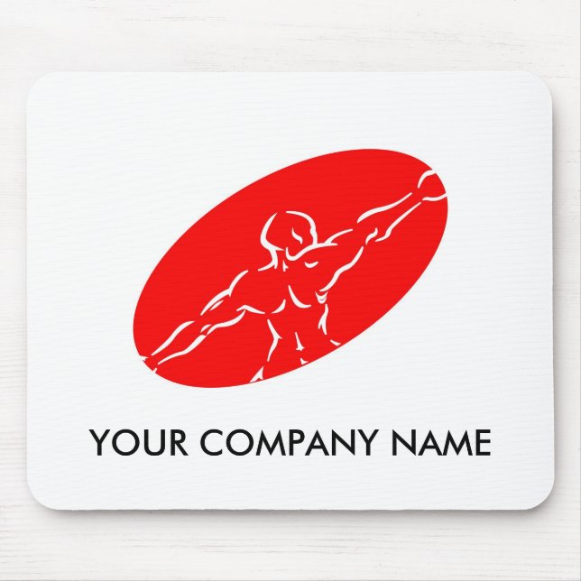 Fitness Customizable Mousepad - Red (Front)