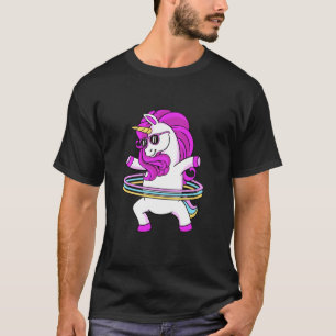 Fitness Dance Unicorn Hula Hoop T-Shirt