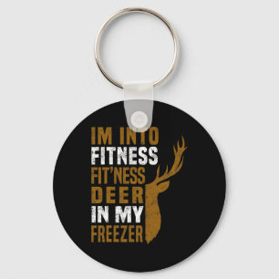Fitness Deer In My Freezer Funny Deer Hunting Dad Keychain