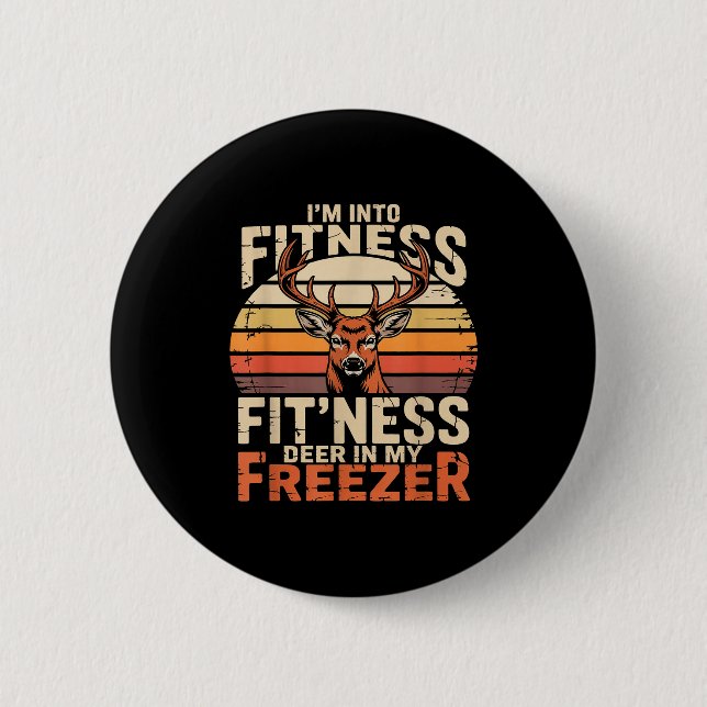 Fitness Deer In My Zer Deer Hunting  2 Inch Round Button (Front)