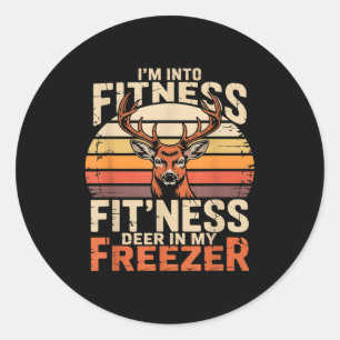 Fitness Deer In My Zer Deer Hunting  Classic Round Sticker
