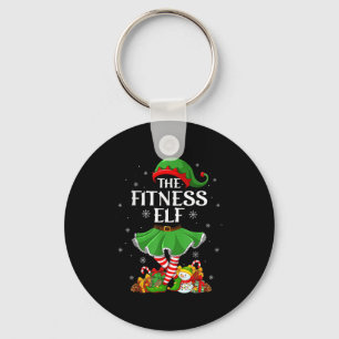 Fitness Elf Christmas Family Elf Squad Xmas Girls  Keychain