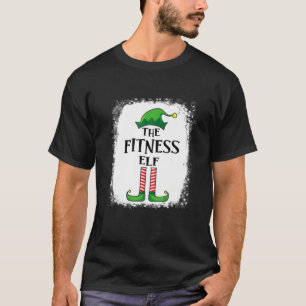 Fitness Elf Matching Family Funny Christmas Party T-Shirt