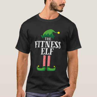 Fitness Elf Matching Family Group Christmas Party T-Shirt