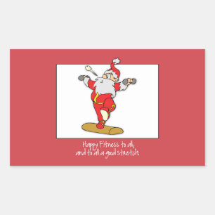 Fitness Exercise Christmas with Santa Sticker