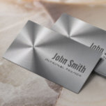 Fitness Faux Stainless Steel Personal Trainer Business Card<br><div class="desc">Cool Stainless Steel Trainer Business Card.</div>