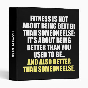 Fitness Funny Motivational Binder