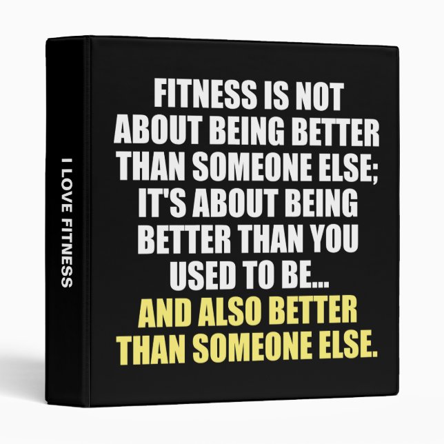 Fitness Funny Motivational Binder (Front/Spine)