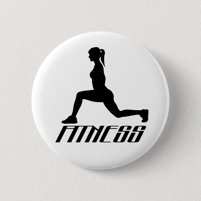 Fitness girl 2 inch round button (Front)