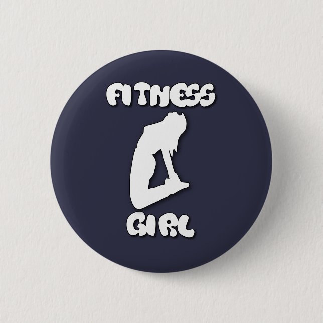 fitness girl 2 inch round button (Front)