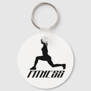 Fitness girl keychain