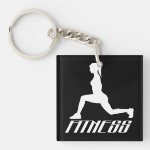 Fitness girl keychain