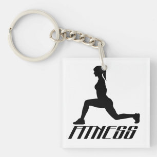 Fitness girl keychain
