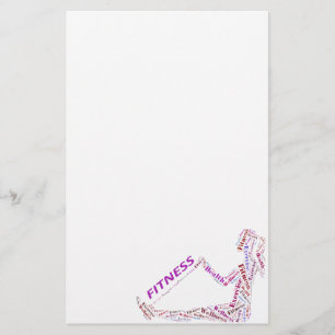 Fitness girl stationery