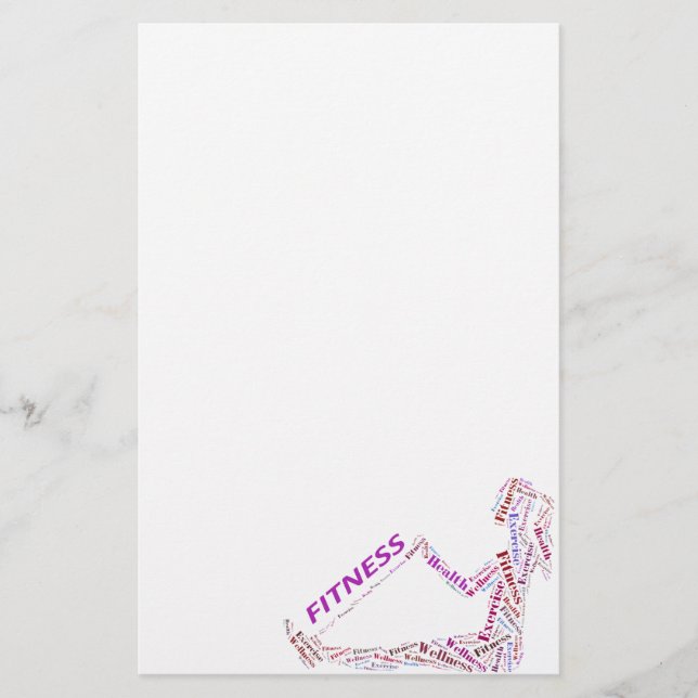 Fitness girl stationery (Front)