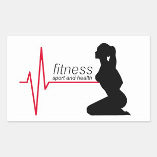 Fitness girl sticker