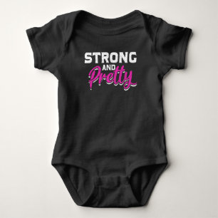 Fitness Girl Weightlifting Female Gym Workout Baby Bodysuit