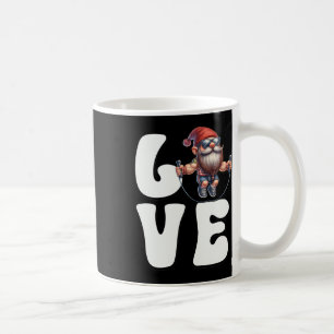 Fitness Gnome Dad With Skipping Rope Loves Cardio  Coffee Mug