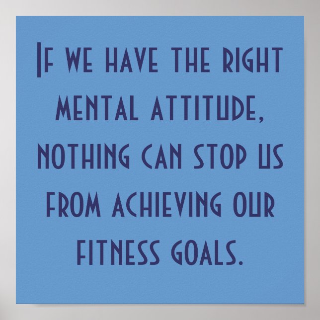 Fitness Goals Poster (Front)
