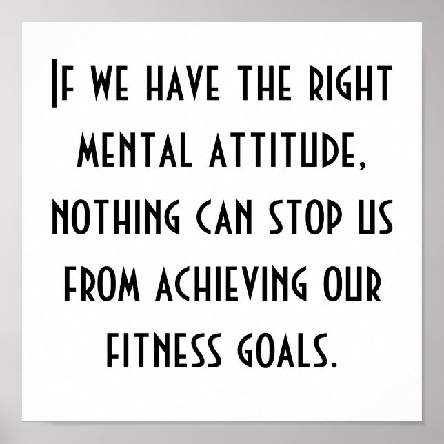 Fitness Goals Poster (Front)