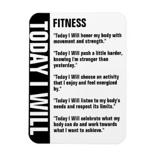 Fitness Goals Reminder Customize Magnet