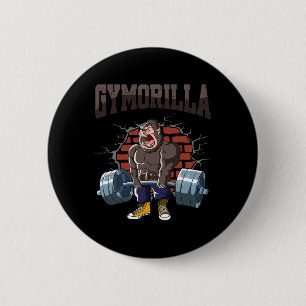 Fitness Gorilla Gymorilla Deadlift Workout Trainin 2 Inch Round Button