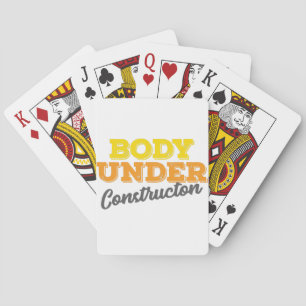 Fitness Gym Gift Body Under Construction Gift Playing Cards