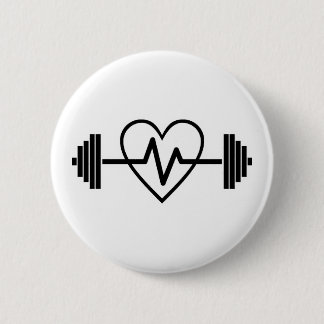 FITNESS GYM IS LIFE 2 INCH ROUND BUTTON