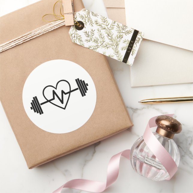 FITNESS GYM IS LIFE CLASSIC ROUND STICKER (Gifting)