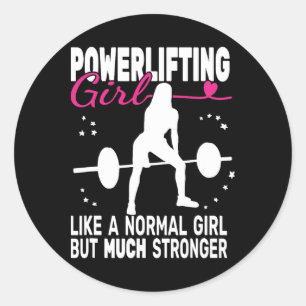 Fitness Gym Powerlifter Powerlifting Weightlifting Classic Round Sticker